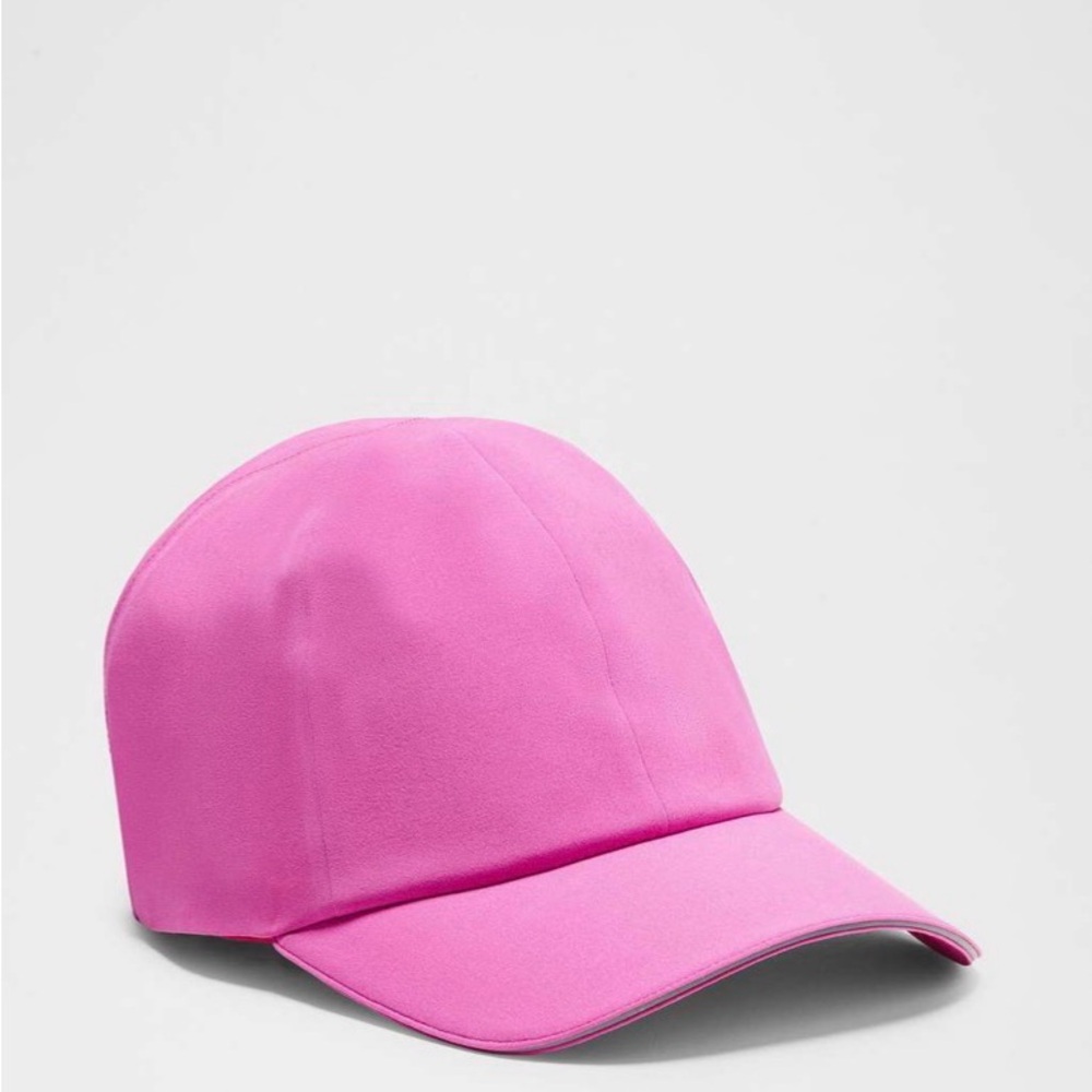 Lululemon Athletica Fast and Free Ponytail Running Baseball Cap Hat Pink Magenta - Picture 3 of 8